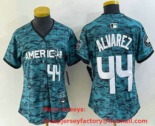 Women's Houston Astros #44 Yordan Alvarez Teal 2023 All Star Cool Base Stitched Baseball Jersey