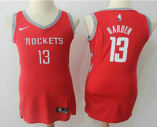 Women's Houston Rockets #13 James Harden New Red 2017-2018 Nike Swingman Stitched NBA Jersey