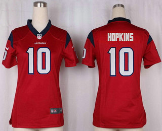 Women's Houston Texans #10 DeAndre Hopkins Red Alternate Stitched NFL Nike Game Jersey