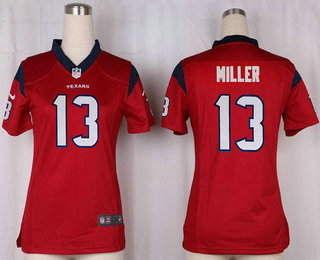 Women's Houston Texans #13 Braxton Miller Red Alternate Stitched NFL Nike Game Jersey