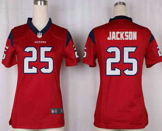 Women's Houston Texans #25 Kareem Jackson Red Alternate Stitched NFL Nike Game Jersey