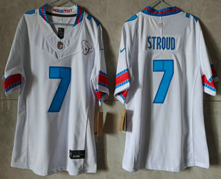 Women's Houston Texans #7 CJ Stroud White 2026 FUSE Rivalries Collection Limited Stitched Jersey