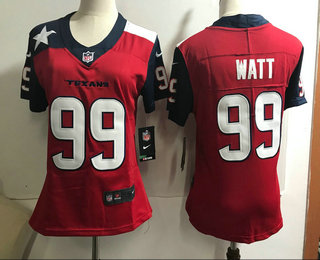 Women's Houston Texans #99 J.J. Watt Red New 2018 Vapor Untouchable Stitched NFL Nike Limited Jersey