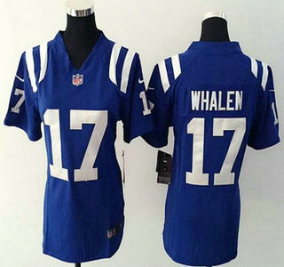 Women's Indianapolis Colts #17 Griff Whalen Royal Blue Team Color NFL Nike Game Jersey