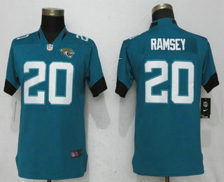 Women's Jacksonville Jaguars #20 Jalen Ramsey Green New 2018 Vapor Untouchable Stitched NFL Nike Limited Jersey