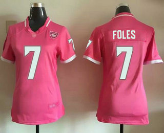 Women's Jacksonville Jaguars #7 Nick Foles Pink Stitched Football Elite Bubble Gum Jersey