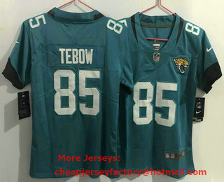 Women's Jacksonville Jaguars #85 Tim Tebow Blue 2021 Vapor Untouchable Stitched NFL Nike Limited Jersey