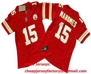 Women's Kansas City Chiefs #15 Patrick Mahomes Limited Red FUSE Vapor Jersey