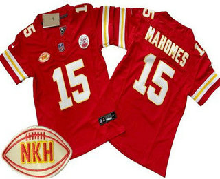 Women's Kansas City Chiefs #15 Patrick Mahomes Limited Red NKH FUSE Vapor Jersey
