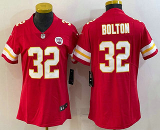 Women's Kansas City Chiefs #32 Nick Bolton Red Vapor Stitched Jersey