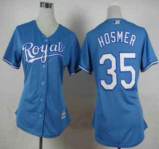 Women's Kansas City Royals #35 Eric Hosmer Light Blue Jersey