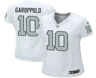 Women's Las Vegas Raiders #10 Jimmy Garoppolo White 2023 Color Rush Stitched Nike Limited Jersey