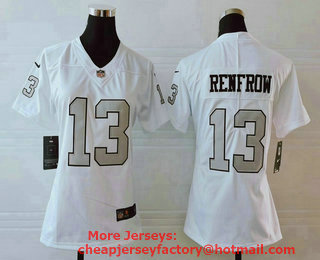 Women's Las Vegas Raiders #13 Hunter Renfrow White 2016 Color Rush Stitched NFL Nike Limited Jersey