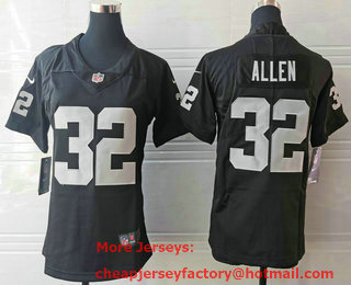 Women's Las Vegas Raiders #32 Marcus Allen Black 2020 Vapor Untouchable Stitched NFL Nike Limited Jersey