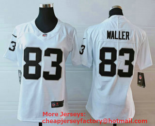 Women's Las Vegas Raiders #83 Darren Waller White 2017 Vapor Untouchable Stitched NFL Nike Limited Jersey