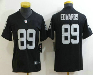 Women's Las Vegas Raiders #89 Bryan Edwards Black 2020 Vapor Untouchable Stitched NFL Nike Limited Jersey