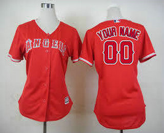 Women's Los Angeles Angels Red Customized Jersey