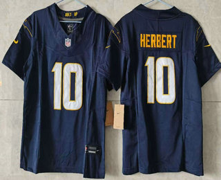 Women's Los Angeles Chargers #10 Justin Herbert Limited FUSE Navy Vapor Jersey