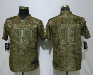Women's Los Angeles Chargers #99 Joey Bosa 2018 Camo Salute to Service Stitched NFL Nike Limited Jersey