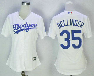 Women's Los Angeles Dodgers #35 Cody Bellinger White Home Stitched MLB Cool Base MLB Jersey