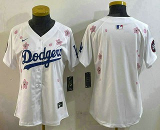 Women's Los Angeles Dodgers Blank White 2025 Tokyo Series Limited Jersey