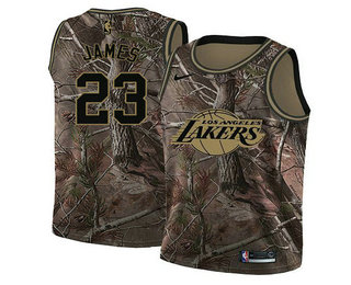 Women's Los Angeles Lakers #23 LeBron James Camo Nike NBA Swingman Realtree Collection Jersey