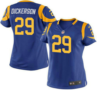 Women's Los Angeles Rams #29 Eric Dickerson Royal Blue Alternate Nike Game Jersey