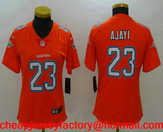 Women's Miami Dolphins #23 Jay Ajayi Orange 2016 Color Rush Stitched NFL Nike Limited Jersey