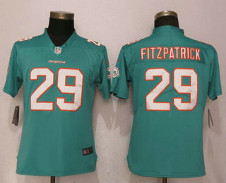 Women's Miami Dolphins #29 Minkah Fitzpatrick Aqua Green Alternate 2018 Vapor Untouchable Stitched NFL Nike Limited Jersey