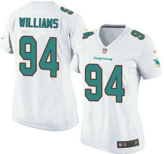Women's Miami Dolphins #94 Mario Williams White Game Jersey