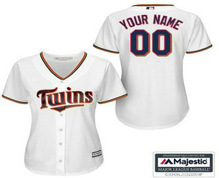 Women's Minnesota Twins Personalized Authentic Home White Baseball Jersey
