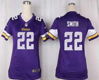 Women's Minnesota Vikings #22 Harrison Smith Purple Team Color Stitched NFL Nike Game Jersey