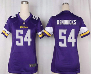 Women's Minnesota Vikings #54 Eric Kendricks Purple Team Color Stitched NFL Nike Game Jersey