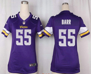 Women's Minnesota Vikings #55 Anthony Barr Purple Team Color Stitched NFL Nike Game Jersey