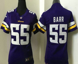 Women's Minnesota Vikings #55 Anthony Barr Purple Team Color Stitched NFL Nike Game Jersey