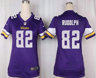 Women's Minnesota Vikings #82 Kyle Rudolph Purple Team Color Stitched NFL Nike Game Jersey