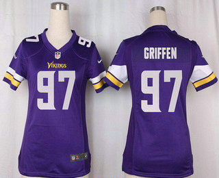 Women's Minnesota Vikings #97 Everson Griffen Purple Team Color Stitched NFL Nike Game Jersey