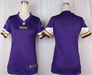 Women's Minnesota Vikings Blank Purple Team Color Stitched NFL Nike Game Jersey