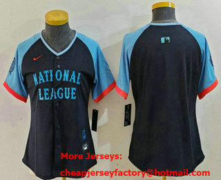 Women's National League Blank Navy 2024 All Star Limited Stitched Baseball Jersey