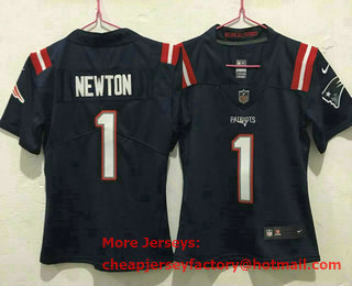 Women's New England Patriots #1 Cam Newton Navy Blue 2020 NEW Vapor Untouchable Stitched NFL Nike Limited Jersey