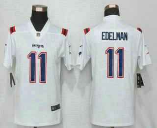 Women's New England Patriots #11 Julian Edelman White 2020 NEW Vapor Untouchable Stitched NFL Nike Limited Jersey