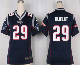 Women's New England Patriots #29 LeGarrette Blount NEW Navy Blue Team Color Stitched NFL Nike Game Jersey