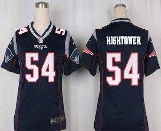 Women's New England Patriots #54 Dont'a Hightower NEW Navy Blue Team Color Stitched NFL Nike Game Jersey