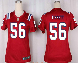 Women's New England Patriots #56 Andre Tippett Red Alternate Stitched NFL Nike Game Jersey