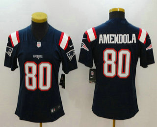 Women's New England Patriots #80 Danny Amendola Navy Blue 2016 Color Rush Stitched NFL Nike Limited Jersey