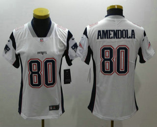 Women's New England Patriots #80 Danny Amendola White 2017 Vapor Untouchable Stitched NFL Nike Limited Jersey