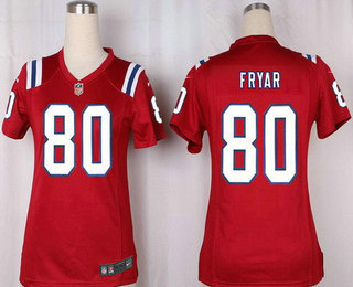 Women's New England Patriots #80 Irving Fryar Red Alternate Stitched NFL Nike Game Jersey