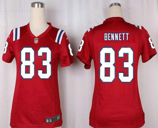 Women's New England Patriots #83 Bennet Red Alternate Stitched NFL Nike Game Jersey