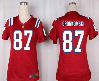 Women's New England Patriots #87 Rob Gronkowski Red Alternate Stitched NFL Nike Game Jersey