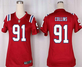 Women's New England Patriots #91 Jamie Collins Red Alternate Stitched NFL Nike Game Jersey